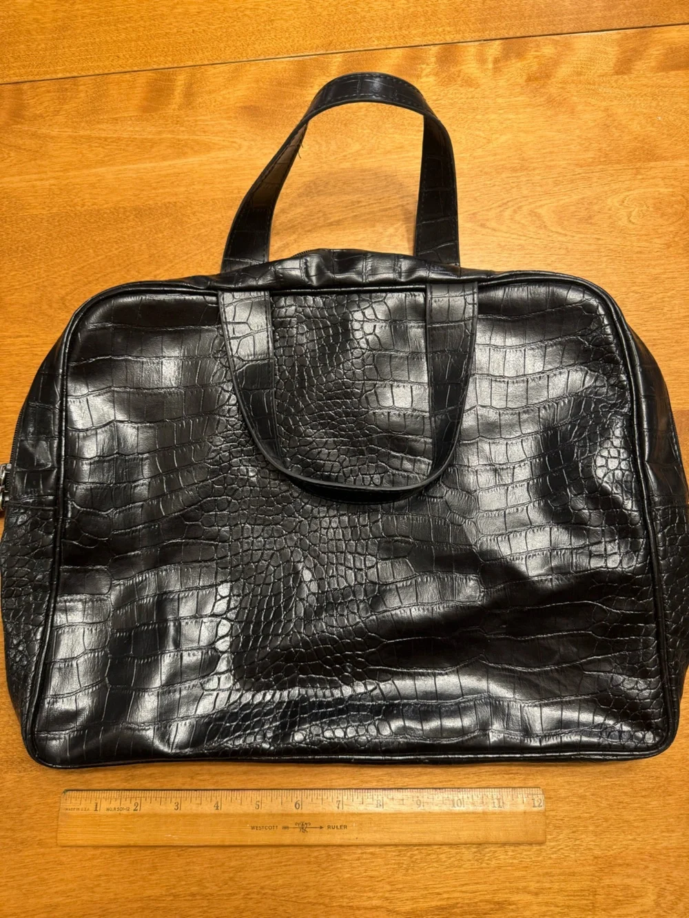 Saks Fifth Avenue structured croc